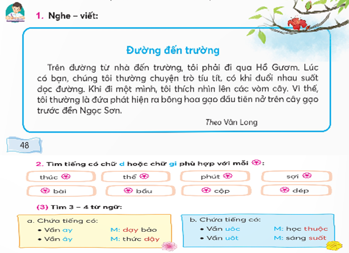 KẾ HOẠCH DẠY NGHE – VIẾT: ĐƯỜNG ĐẾN TRƯỜNG